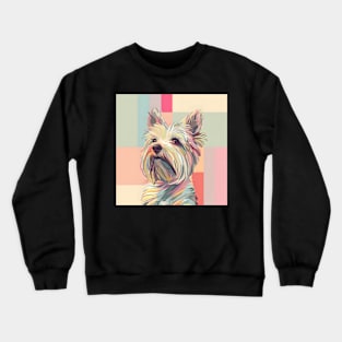 Retro Skye Terrier: Pastel Pup Revival Crewneck Sweatshirt